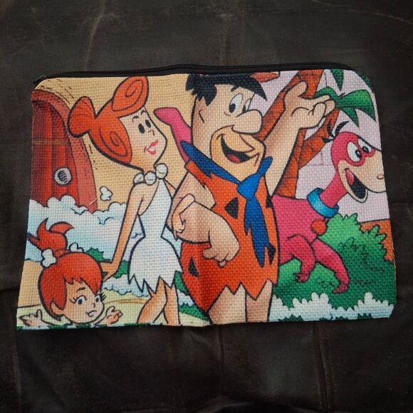 The Flintsones Themed Toiletry Makeup Canvas Bag - Picture 1 of 1